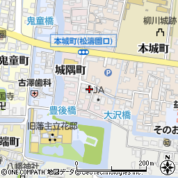 福岡県柳川市本城町53-1周辺の地図