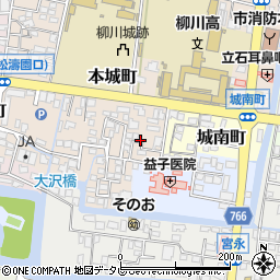 福岡県柳川市本城町83周辺の地図