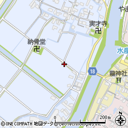 福岡県柳川市古賀周辺の地図