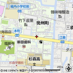 福岡県柳川市奥州町周辺の地図