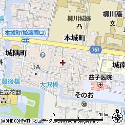 福岡県柳川市本城町66-6周辺の地図