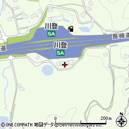 長崎自動車道　川登ＳＡ下り周辺の地図