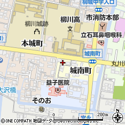 福岡県柳川市城南町59周辺の地図