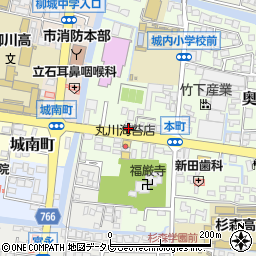 福岡県柳川市本町57周辺の地図