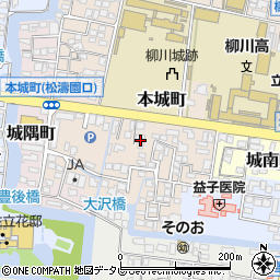 福岡県柳川市本城町66-13周辺の地図