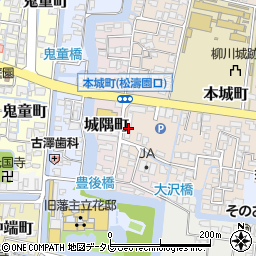 福岡県柳川市本城町51周辺の地図