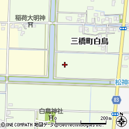 福岡県柳川市三橋町白鳥周辺の地図