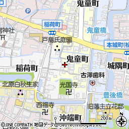 福岡県柳川市鬼童町56周辺の地図