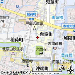 福岡県柳川市鬼童町48周辺の地図