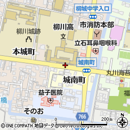 福岡県柳川市本城町123周辺の地図