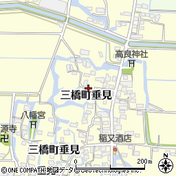 福岡県柳川市三橋町垂見445周辺の地図