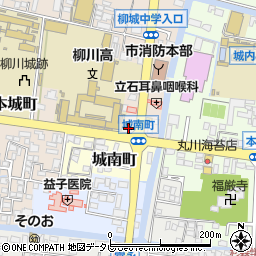 福岡県柳川市本城町118周辺の地図