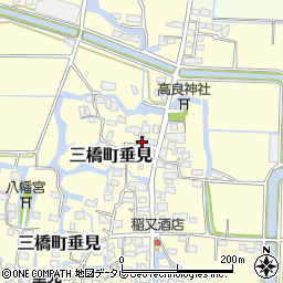 福岡県柳川市三橋町垂見448周辺の地図