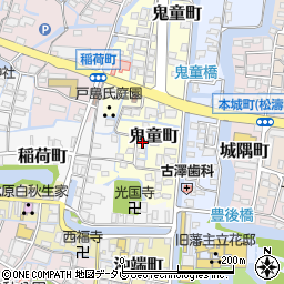 福岡県柳川市鬼童町54周辺の地図