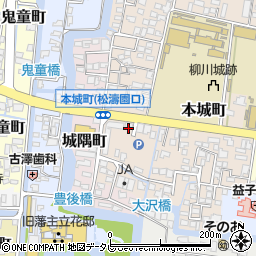福岡県柳川市本城町64周辺の地図