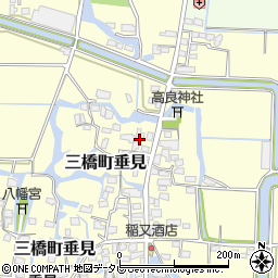 福岡県柳川市三橋町垂見455周辺の地図