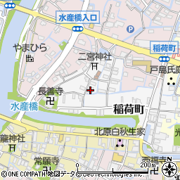 福岡県柳川市稲荷町202周辺の地図