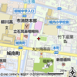 福岡県柳川市本町53周辺の地図