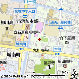 福岡県柳川市本町53周辺の地図