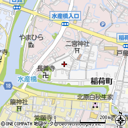 福岡県柳川市稲荷町193周辺の地図