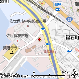 デイリーヤマザキ佐世保港インター店周辺の地図