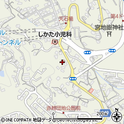 赤崎町一組公民館周辺の地図