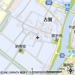 福岡県柳川市古賀154周辺の地図
