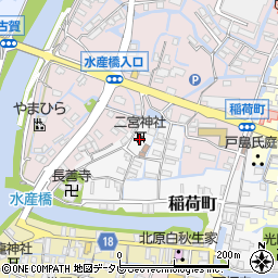 二宮神社周辺の地図