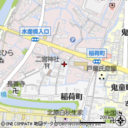 福岡県柳川市稲荷町127周辺の地図