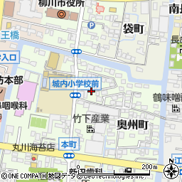 福岡県柳川市本町30周辺の地図