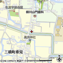 福岡県柳川市三橋町垂見553周辺の地図