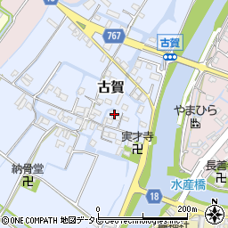 福岡県柳川市古賀232周辺の地図