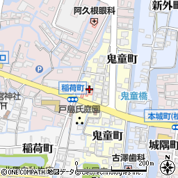 福岡県柳川市鬼童町37周辺の地図