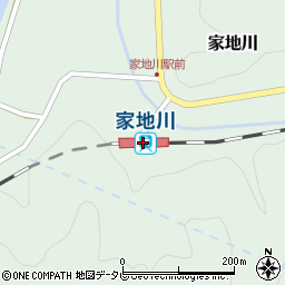 家地川駅周辺の地図