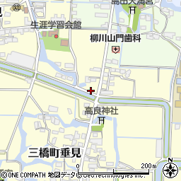福岡県柳川市三橋町垂見554周辺の地図
