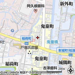 福岡県柳川市鬼童町30周辺の地図