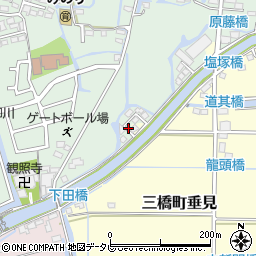 福岡県柳川市三橋町蒲船津1348周辺の地図
