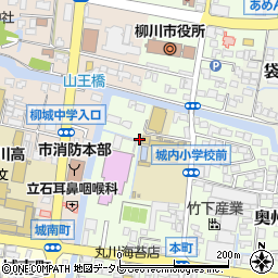 福岡県柳川市本町76周辺の地図