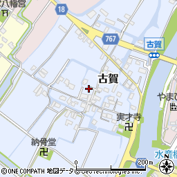 福岡県柳川市古賀215周辺の地図