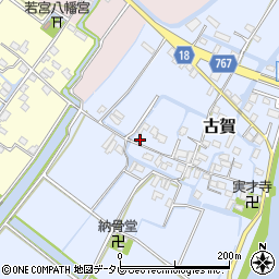 福岡県柳川市古賀209周辺の地図