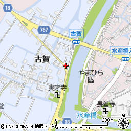福岡県柳川市古賀2周辺の地図
