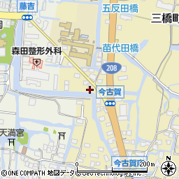 福岡県柳川市三橋町今古賀161周辺の地図