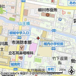 福岡県柳川市本町74周辺の地図