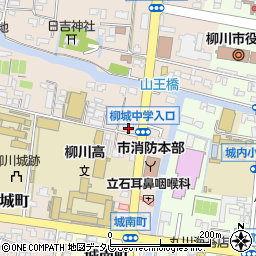 福岡県柳川市本城町10周辺の地図