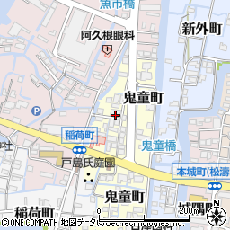 福岡県柳川市鬼童町30-8周辺の地図