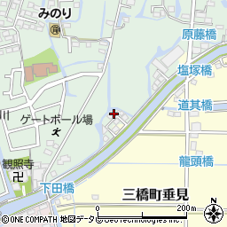 福岡県柳川市三橋町蒲船津1351周辺の地図