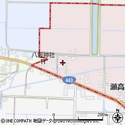 福岡県みやま市瀬高町上庄886-5周辺の地図