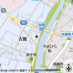 福岡県柳川市古賀1周辺の地図