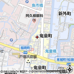 福岡県柳川市鬼童町26周辺の地図