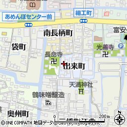 福岡県柳川市出来町周辺の地図